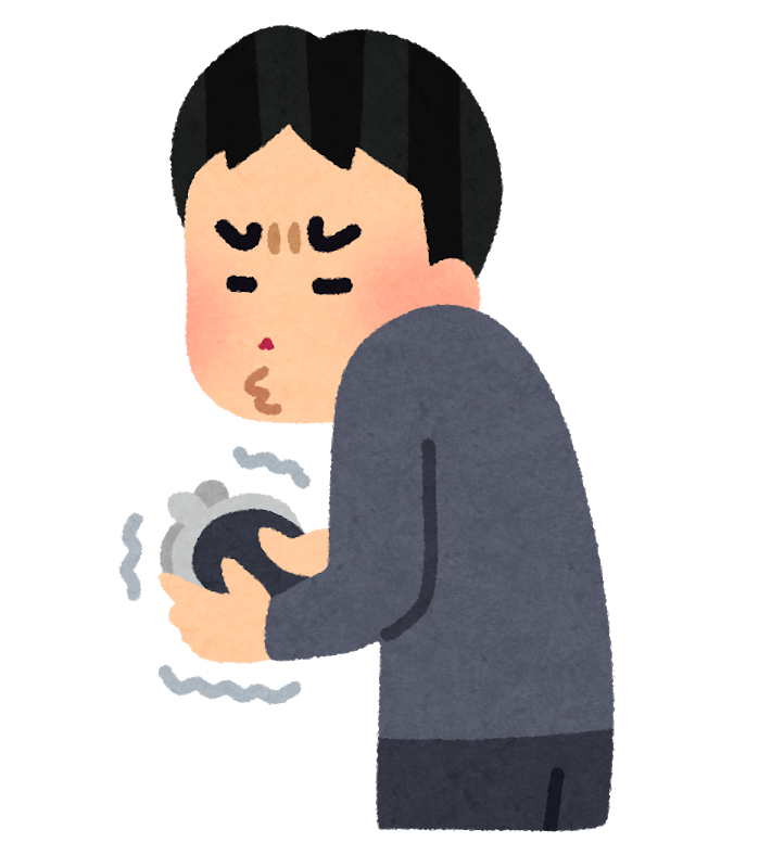 お金を出し渋る男性のイラスト